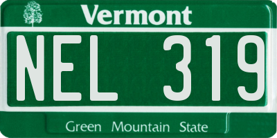 VT license plate NEL319