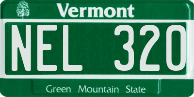 VT license plate NEL320