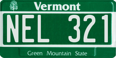 VT license plate NEL321