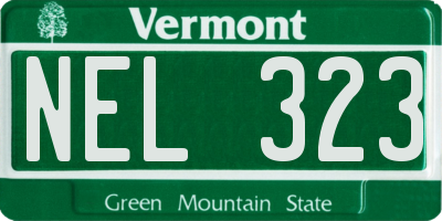 VT license plate NEL323