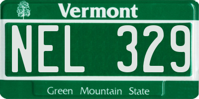 VT license plate NEL329