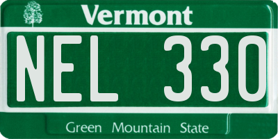 VT license plate NEL330