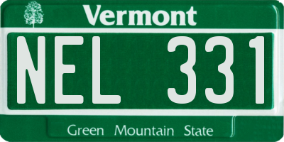 VT license plate NEL331