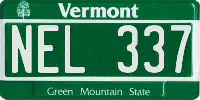 VT license plate NEL337