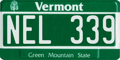 VT license plate NEL339