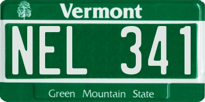 VT license plate NEL341