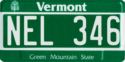 VT license plate NEL346