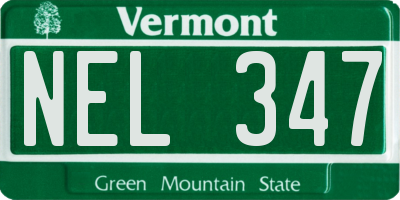 VT license plate NEL347