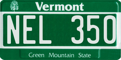 VT license plate NEL350