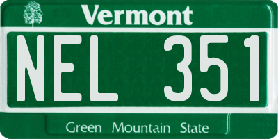 VT license plate NEL351