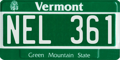 VT license plate NEL361