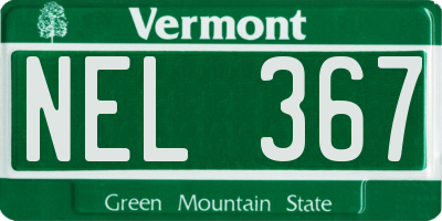 VT license plate NEL367