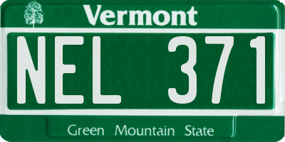 VT license plate NEL371
