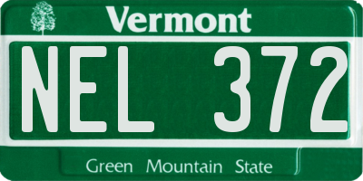 VT license plate NEL372