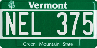 VT license plate NEL375