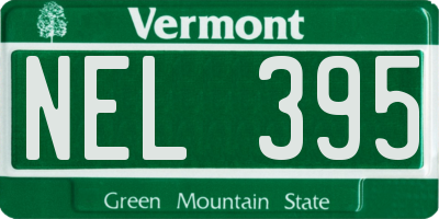 VT license plate NEL395