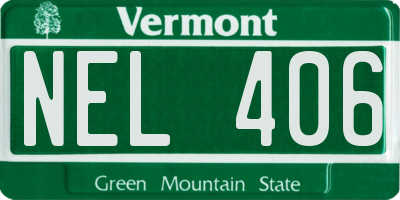 VT license plate NEL406