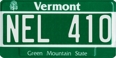 VT license plate NEL410