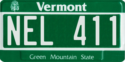 VT license plate NEL411