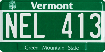 VT license plate NEL413