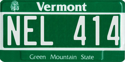 VT license plate NEL414