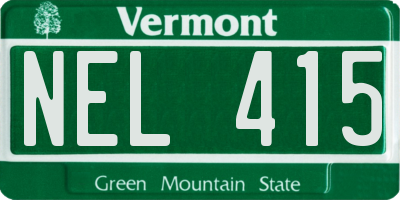 VT license plate NEL415