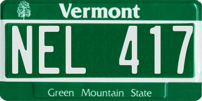 VT license plate NEL417