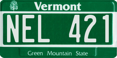 VT license plate NEL421