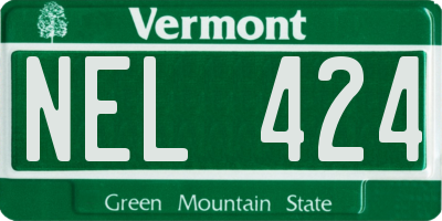 VT license plate NEL424