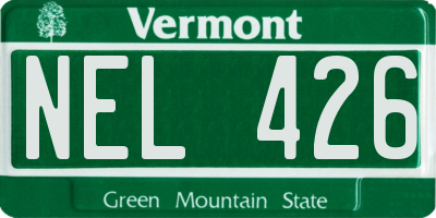 VT license plate NEL426