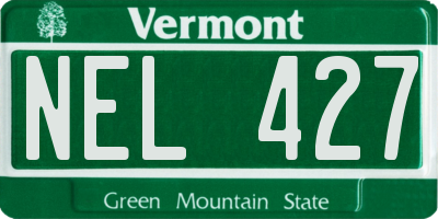 VT license plate NEL427