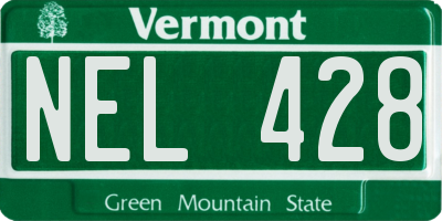 VT license plate NEL428