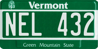 VT license plate NEL432