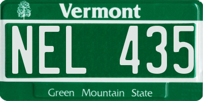 VT license plate NEL435