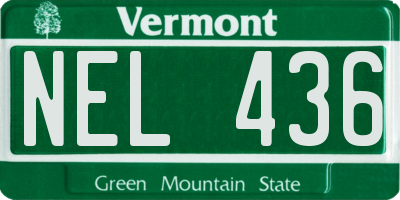 VT license plate NEL436