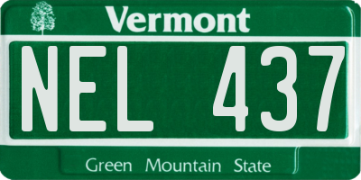VT license plate NEL437
