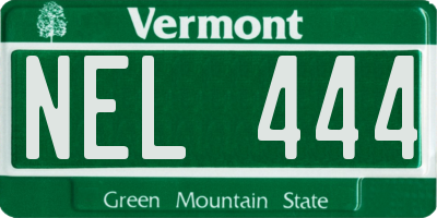 VT license plate NEL444