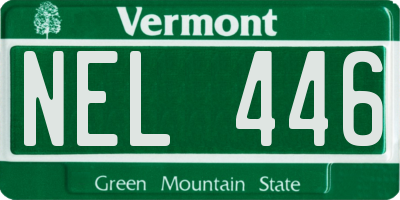 VT license plate NEL446