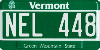 VT license plate NEL448