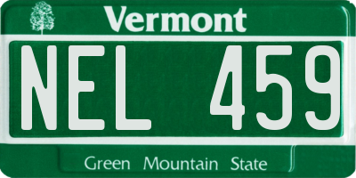 VT license plate NEL459