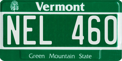 VT license plate NEL460