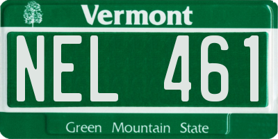 VT license plate NEL461