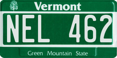 VT license plate NEL462