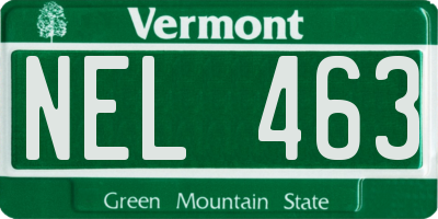 VT license plate NEL463