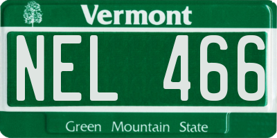 VT license plate NEL466