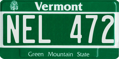 VT license plate NEL472