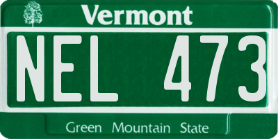 VT license plate NEL473