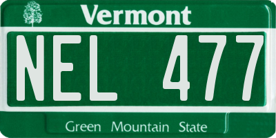 VT license plate NEL477