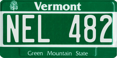 VT license plate NEL482