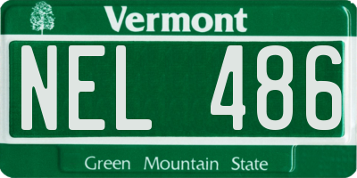 VT license plate NEL486